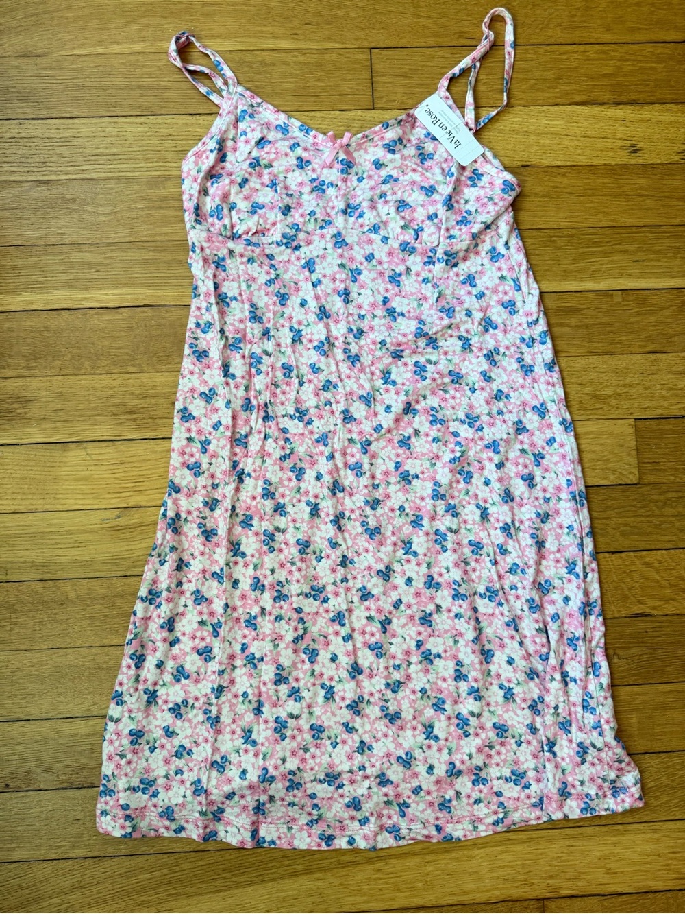 Women’s Floral Slip Dress - Pink and Blue